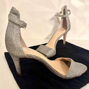 Vince Camuto Glittering Silver Heels